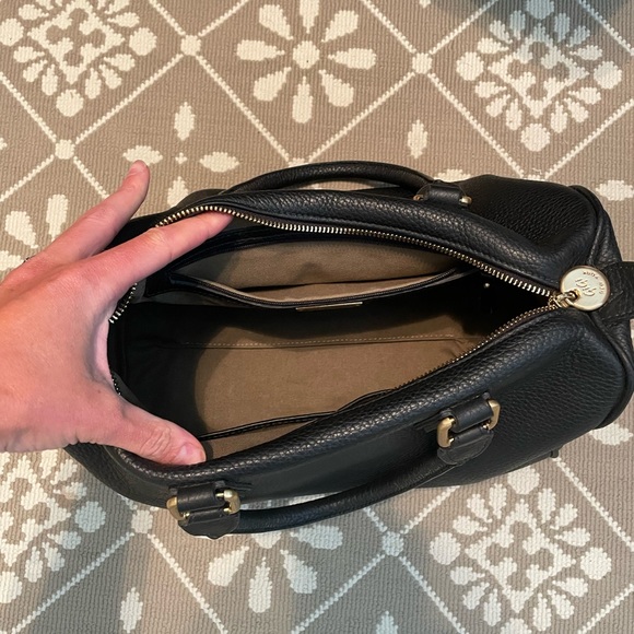 GiGi New York Black Leather Top-Handle Bag - Picture 6 of 9